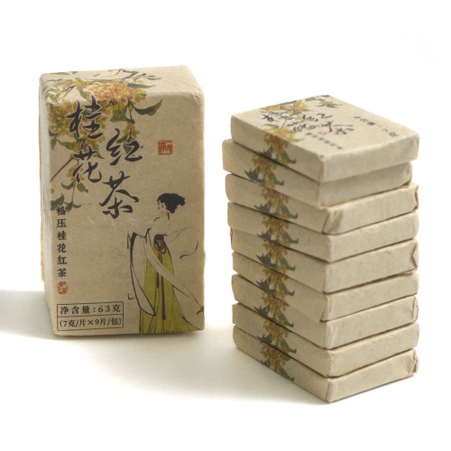 Мини Плитка "Красный Чай с Османтусом" Упаковка 9 шт.