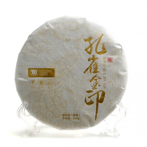 Шу Пуэр "Золотая Печать с Павлином" (Кунцюэ Цзинь Инь)