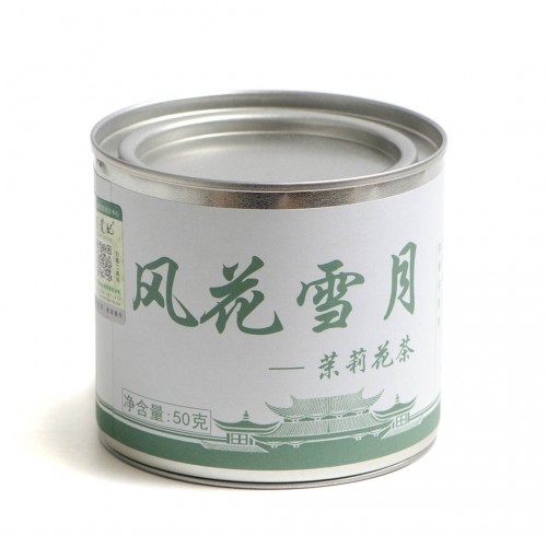 Зеленый чай "Фэн Хуа Сюэ Юэ" (Ветер, Цветы, Снег, Луна) с Жасмином