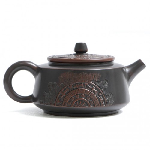 Чайник Ши Пяо (Гуанси) "Бронзовый Барабан с Цветочной Горы"