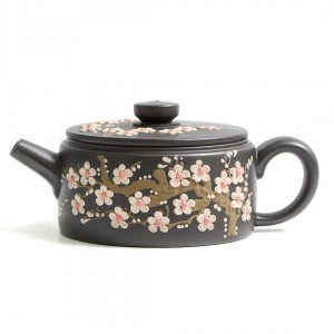 Чайник Хань Ва Ху (Хэй Чжу Ни) "Цветущая Слива" Термохром