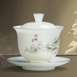 Гайвань Нефритовый Фарфор "Ци Байши. Креветки"