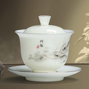 Гайвань Нефритовый Фарфор "Ци Байши. Креветки"