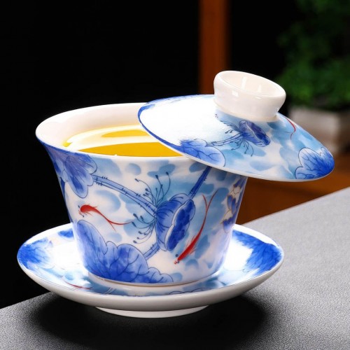 Гайвань "Рыбки, играющие среди цветов лотоса"