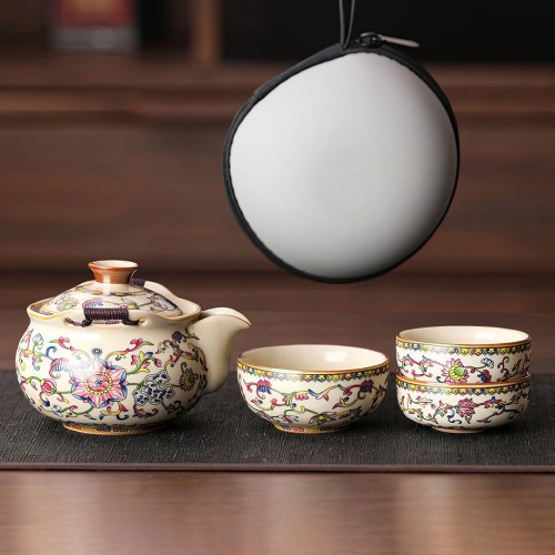 Дорожный набор для чайной церемонии "Жу Яо. Вьющийся Лотос"