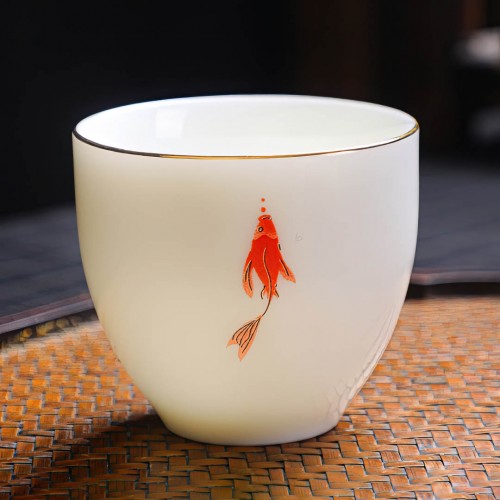 Пиала Нефритовый Фарфор "Карп"