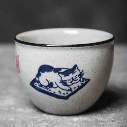 Пиала Грубая Керамика "Кот №1"