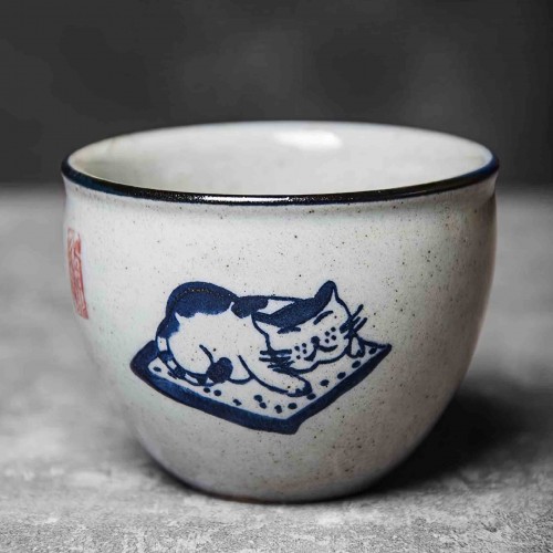 Пиала Грубая Керамика "Кот №1"