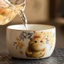 Пиала Жу Яо "Упитанный Кот в Цветах Магнолии"