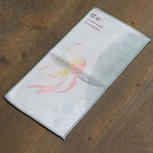 Полотенце для чайной церемонии Двухстороннее 29х16 "Цветок Лотоса" Полотенце для чайной церемонии Двухстороннее 29х16 "Цветок Лотоса"